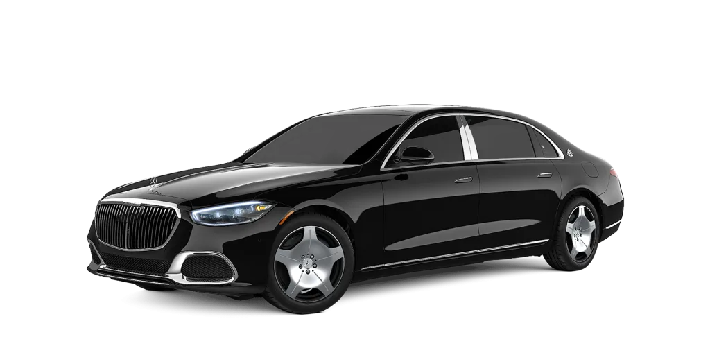 Black Mercedes-Benz S580 executive sedan